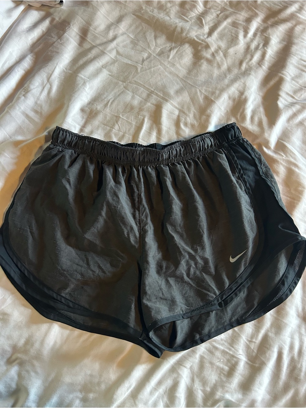 Nike Women's Black Athletic Running Shorts with Swoosh